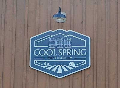 Hand-painted office sign