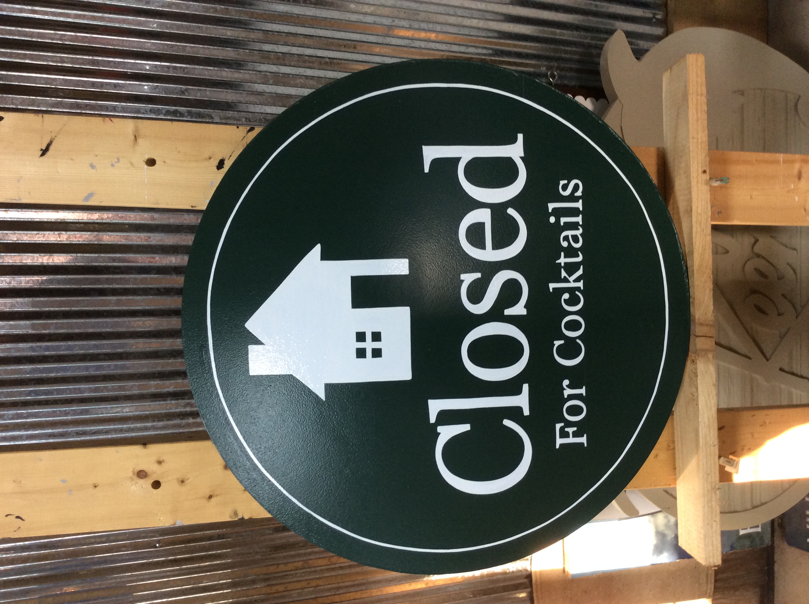 Hand-painted business sign example