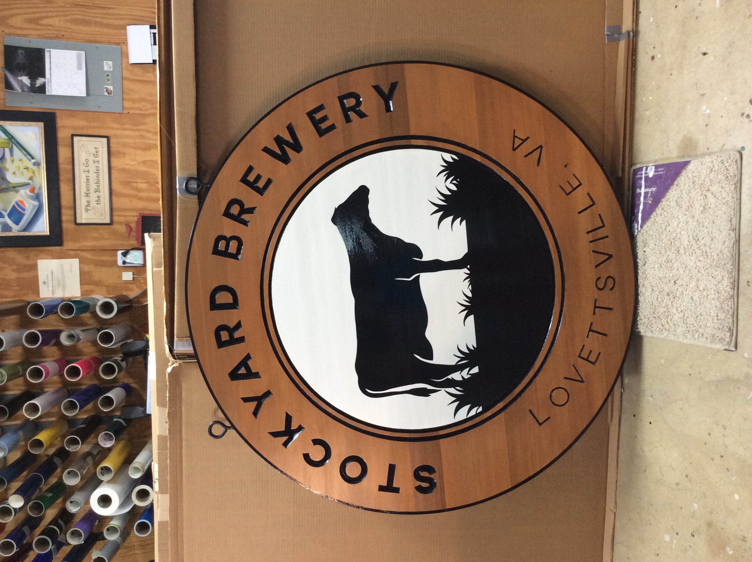 Hand-painted commercial sign example