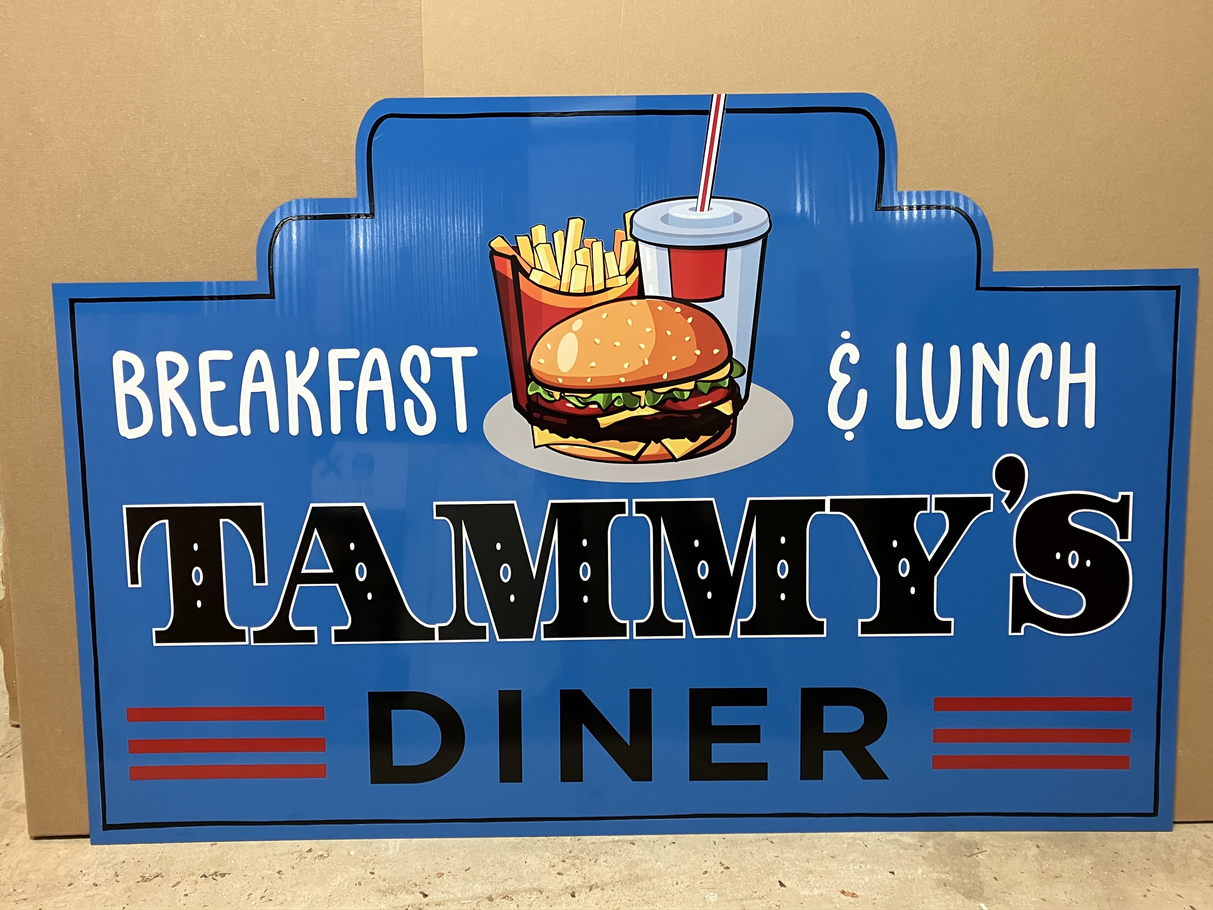Hand-painted commercial sign