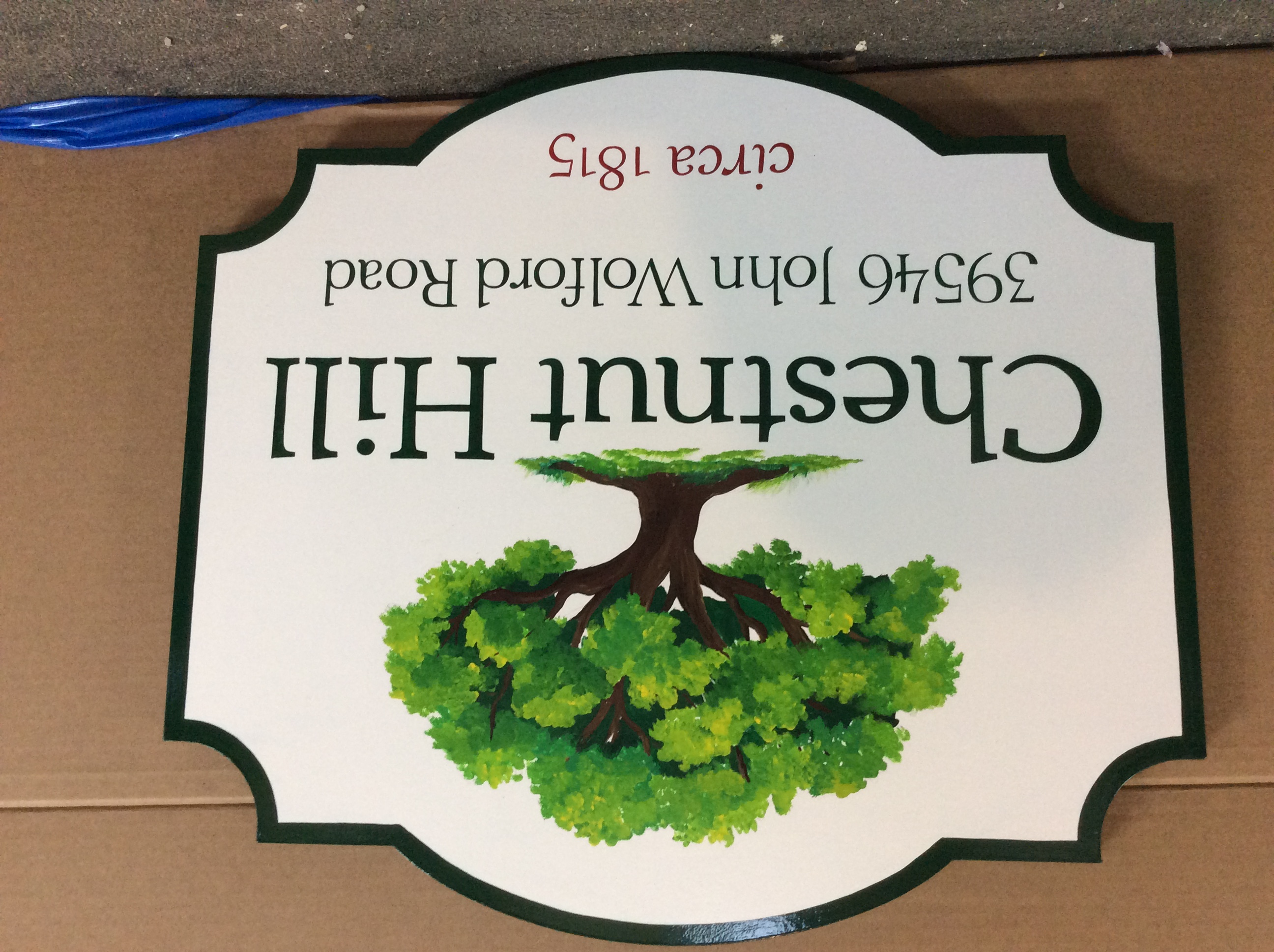 Custom gate sign example