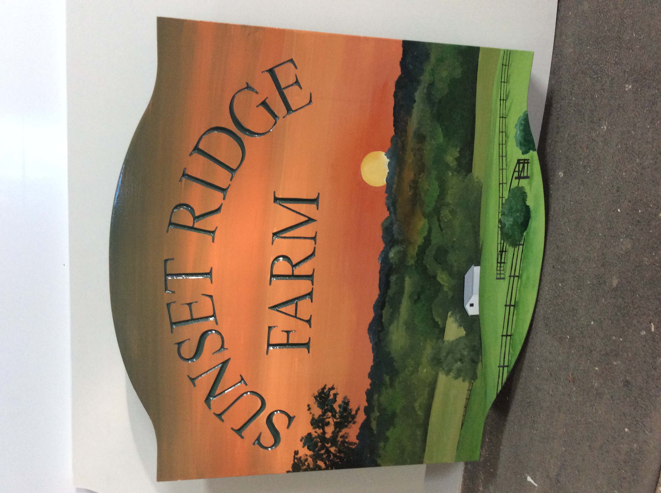 Hand-painted home sign example
