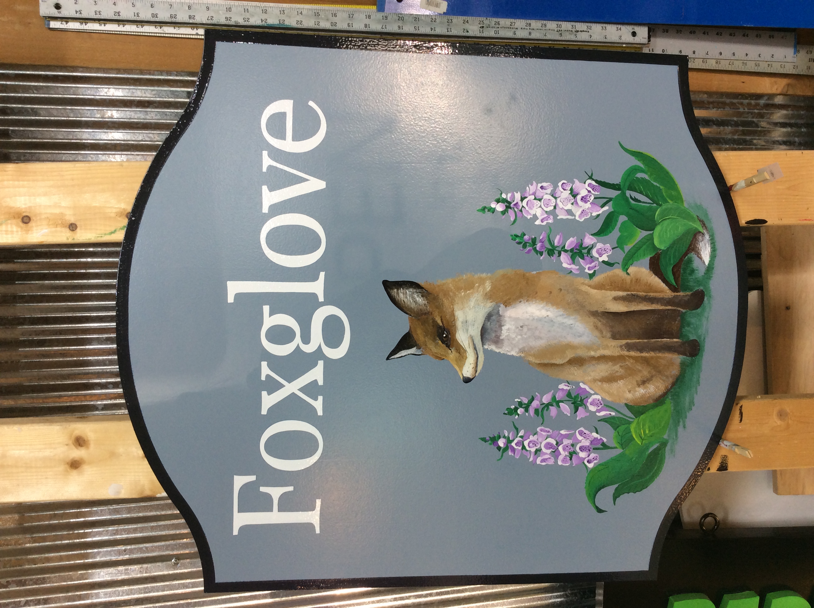 Hand-painted barn sign example