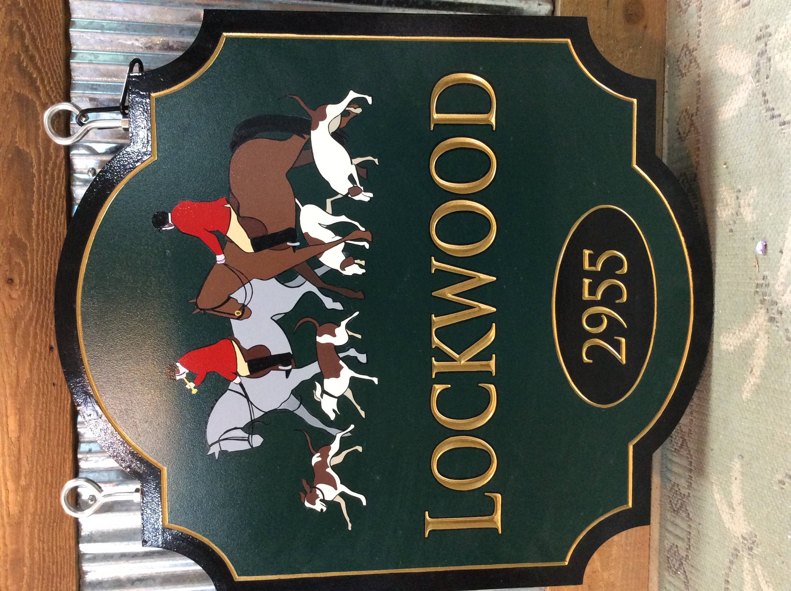 Hand-painted barn sign