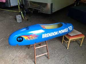 Custom painted sign detail